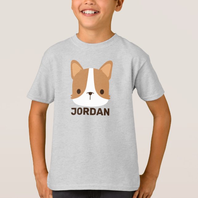 Camiseta Cachorro Corgi Corgento com Nome Personalizado (Frente)