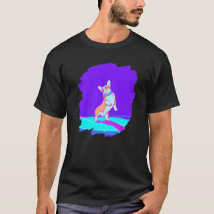 Camiseta Cachorro Corgi Dançando Retro Breakdancing Dança D