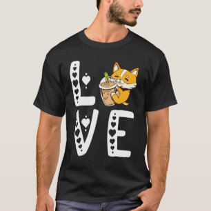Camiseta Cachorro Corgi de Chá de Bolha Pérola de Tapioca B