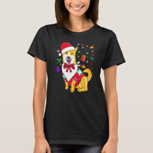 Camiseta Cachorro Corgi de Natal Cachorrinho de Natal