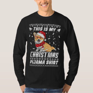 Camiseta Cachorro Corgi Este É Meu Natal Pajama Engraçado F