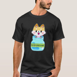 Camiseta Cachorro Corgi Felicidade Antidepressivo Animais d