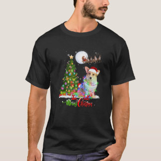 Camiseta Cachorro Corgi Feliz Cachorro de Natal