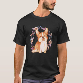 Camiseta Cachorro Corgi Fofo Aquarela Estética Cachorrinho 