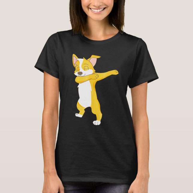 Camiseta Cachorro Corgi Fofo Dabendo Dab (Frente)