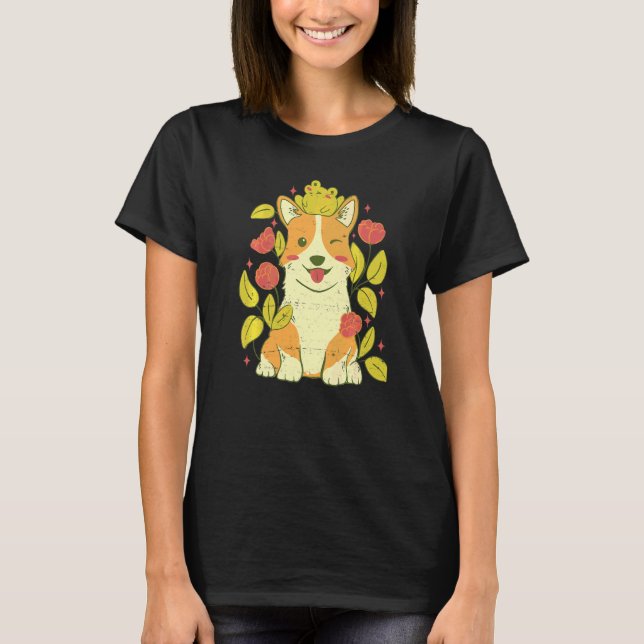 Camiseta Cachorro Corgi Fofo E Sapo   (Frente)