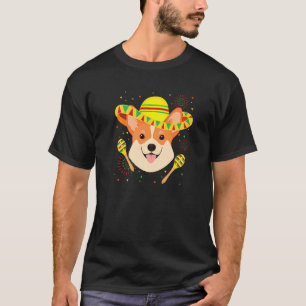 Camiseta Cachorro Corgi Mexicano Festa Cinco De Maio México