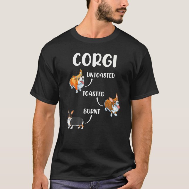 Camiseta Cachorro Corgi Não Torrado (Frente)