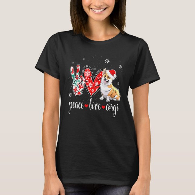 Camiseta Cachorro Corgi Paz Amor (Frente)