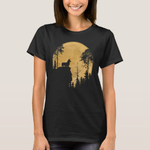 Camiseta Cachorro Corgi Sob a Luz do Luar Dia das Bruxas Ca