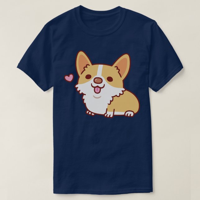 Camiseta Cachorro Corgi Sorridente (Frente do Design)