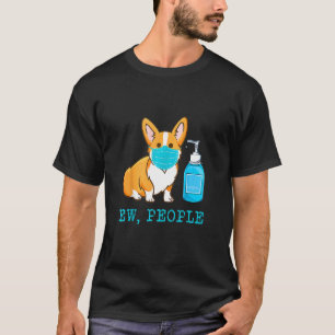 Camiseta Cachorro Corgi Usa Máscara Facial Ew Pessoas Cacho