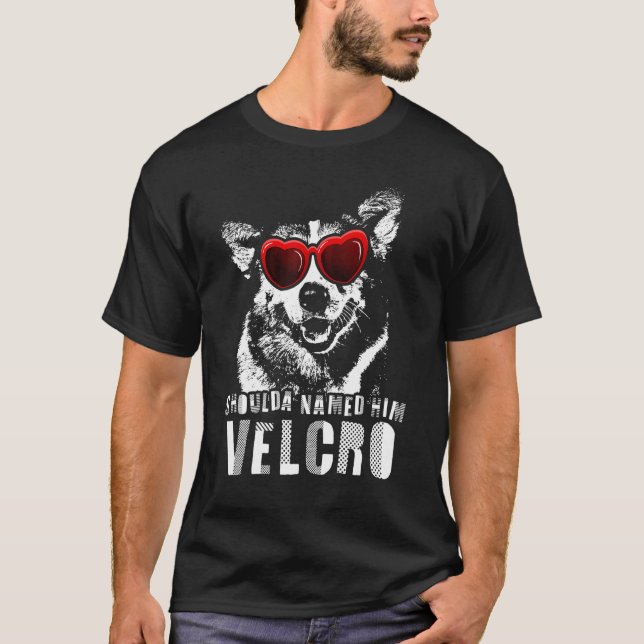 Camiseta Cachorro Corgi Velcro (Frente)
