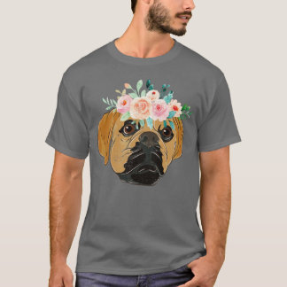 Camiseta Cachorro Coroa Flor Proprietário do Cachorro Cacho