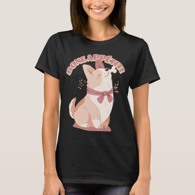 Camiseta Cachorro Cortês Appétit Ósseo (Frente)