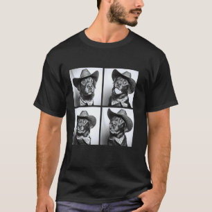 Camiseta Cachorro Cowboy Engraçado Retriever Labrador Marro