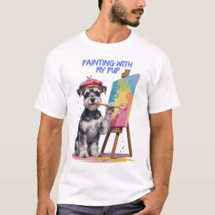 Camiseta Cachorro Criativo – O Miniature Schnauzer Artístic