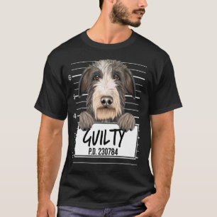 Camiseta Cachorro Culpado de Deerhound Mugshot
