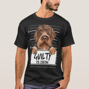 Camiseta Cachorro Culpado de Griffon Mugshot Wirehaired Poi
