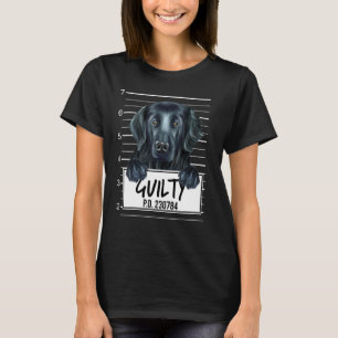 Camiseta Cachorro Culpado Mugshot Retriever de Capa Lisa