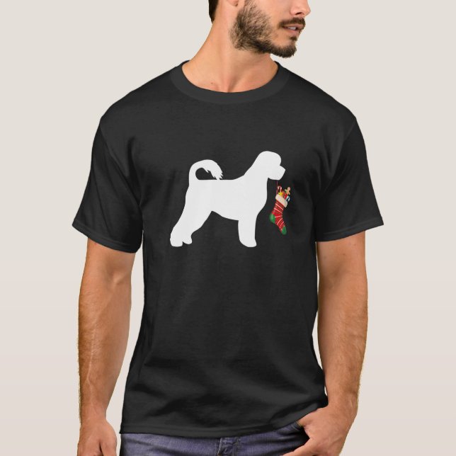 Camiseta Cachorro-d-água Português - Parafuso de Natal (Frente)