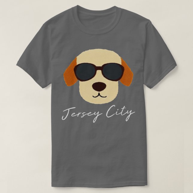 Camiseta Cachorro da cidade de Jersey (Frente do Design)