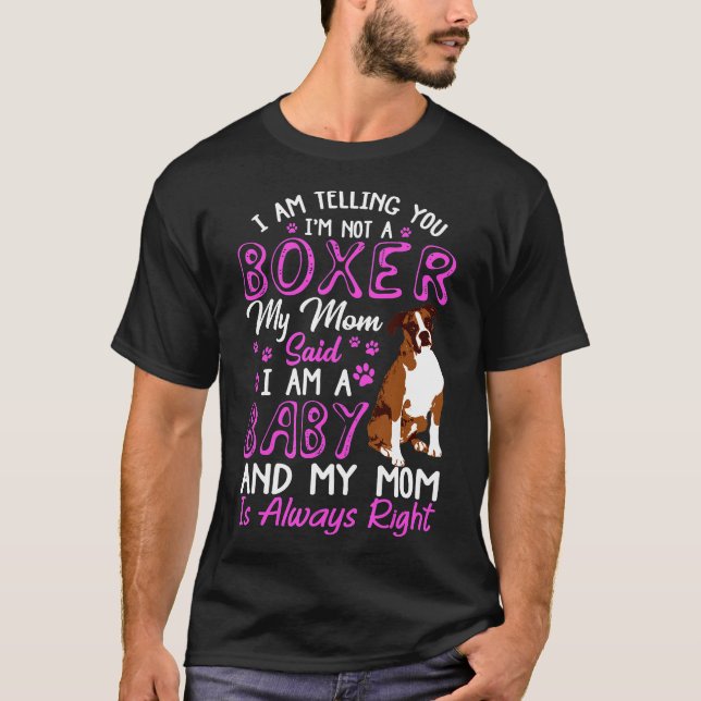 Camiseta Cachorro da mãe Boxer (Frente)