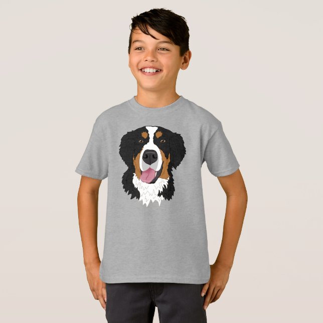 Camiseta Cachorro da Montanha Bernese (Frente Completa)