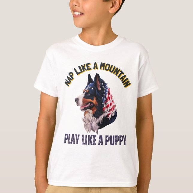 Camiseta Cachorro da Montanha Bernese (Frente)