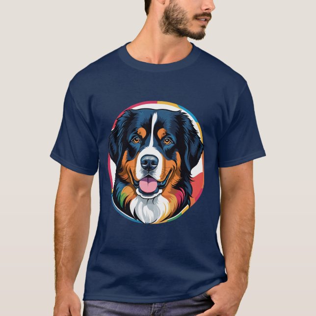 Camiseta Cachorro da Montanha Bernese (Frente)