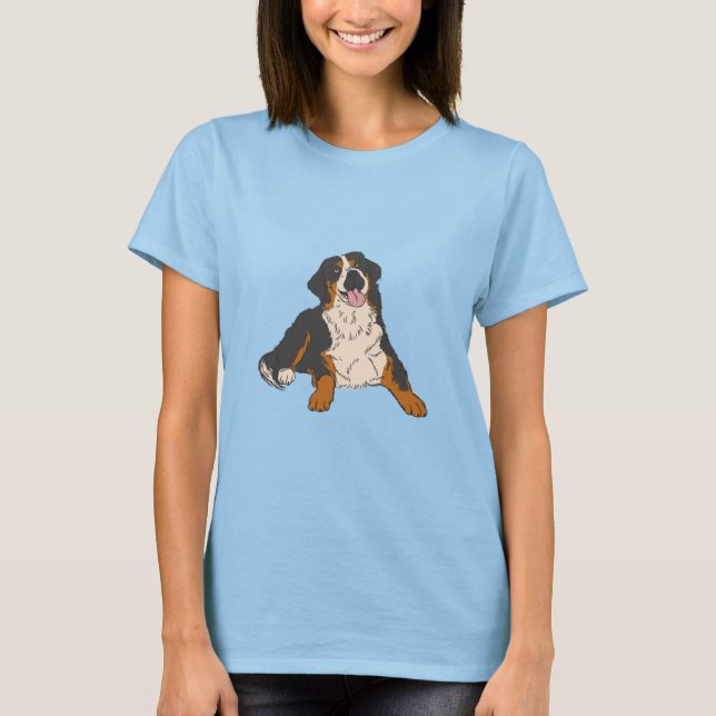 Camiseta Cachorro da Montanha Bernese (Frente)