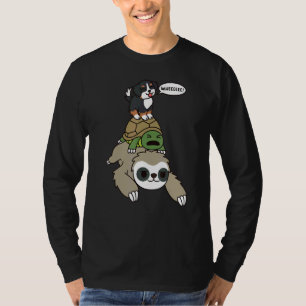 Camiseta Cachorro da Montanha Bernese Andando em Tortoise