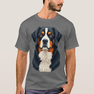 Camiseta Cachorro da Montanha Bernese Bold Lindos Cachorros
