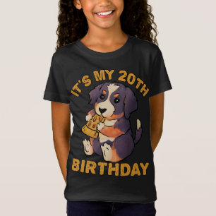 Camiseta Cachorro da Montanha Bernese Comendo Pizza É Meu 2