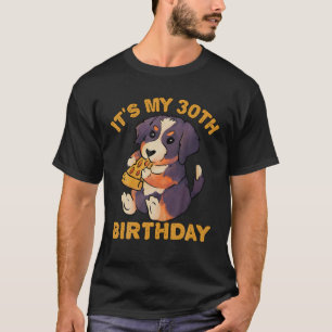 Camiseta Cachorro da Montanha Bernese Comendo Pizza É Meu 3
