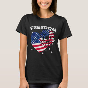 Camiseta Cachorro da Montanha Bernese Sunflower Heart Ameri