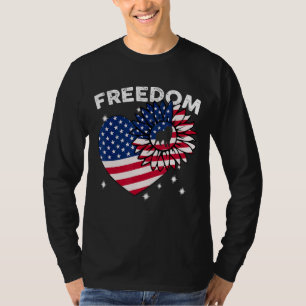 Camiseta Cachorro da Montanha Bernese Sunflower Heart Ameri