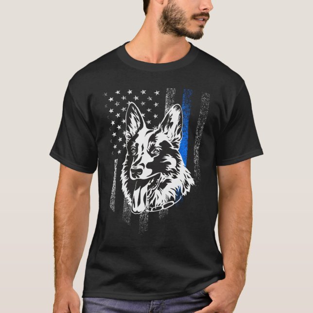 Camiseta Cachorro da Polícia german shepherd (Frente)