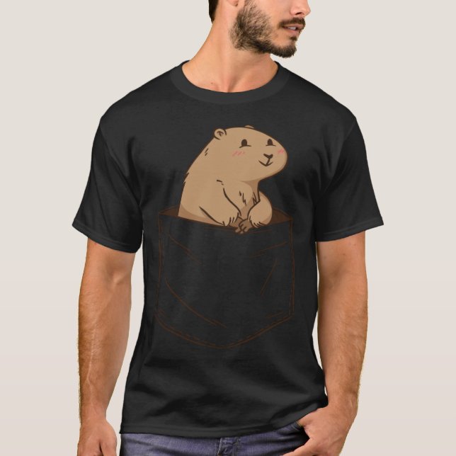 Camiseta Cachorro da Prairie no bolso humor de gag para (Frente)