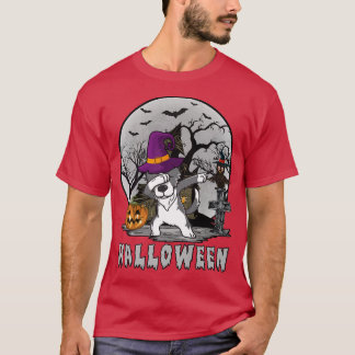 Camiseta Cachorro Dabbing Halloween Border Collie Dab Hat W