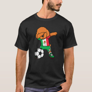 Camiseta Cachorro Dabbing Poodle México Futebol Fans Jersey