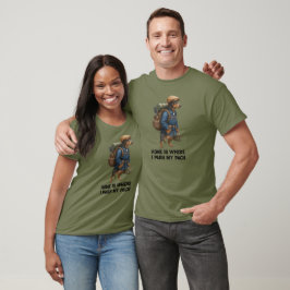 Camiseta Cachorro Dachshund Aventureiro em Casa é Onde Está