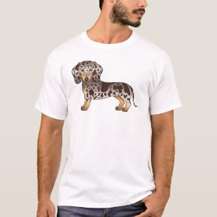 Camiseta Cachorro Dachshund de Pelo Liso Chocolate e Tan Da