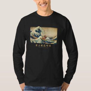 Camiseta Cachorro Dachshund de Surf Kanagawa Onda Cão Japon