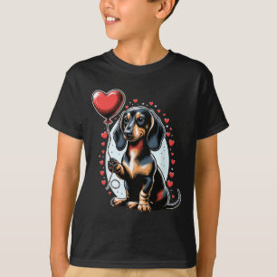 Camiseta Cachorro Dachshund Dia dos Namorados Dono de Cacho