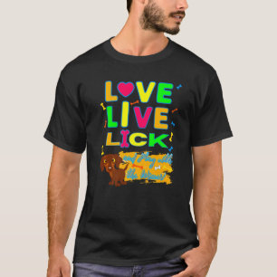 Camiseta Cachorro Dachshund Engraçado Amor Vivo Lamber Humo