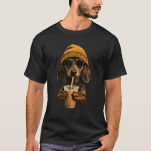 Camiseta Cachorro Dachshund Engraçado Hipster Cachorro Wien