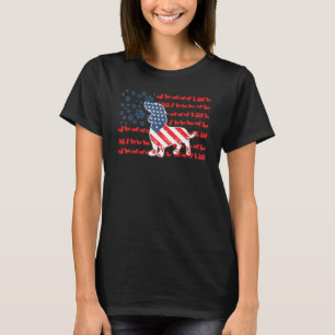 Camiseta Cachorro Dachshund Patriótico Bandeira Americana C