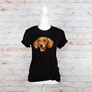 Camiseta Cachorro Dachshund Vermelho