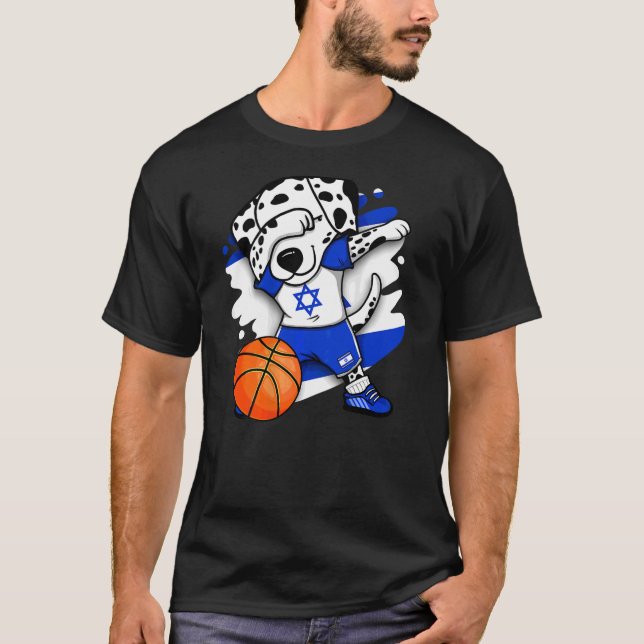 Camiseta Cachorro Dalmaciano Israel Basquete Jersey Bb (Frente)